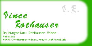 vince rothauser business card